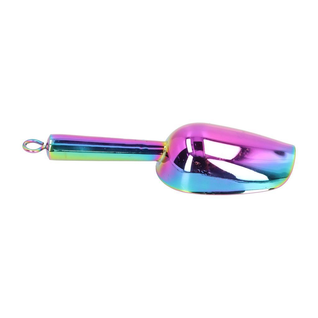 Ice Scoop Stainless Steel Ice Scraper Shovel Flour Scoop Kitchen Gadgets AccessoriesColorful 8in