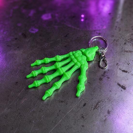 Skelet Hånd Nøglering, Leddelt Skelet Hånd Fidget Nøglering, Fleksible Gotiske Skelet Hænder Vedhæng, Halloween Spooky Gotisk Nøglering til