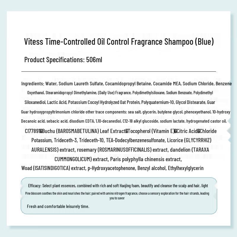 VTS Zeitgesteuertes Ölkontroll-Shampoo mit Duft