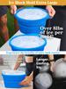 Ice Cube Moulds Extra Large 8lb Ice Box Silicone Round Folding Ice Maker with Lid Large Super Ice Box
