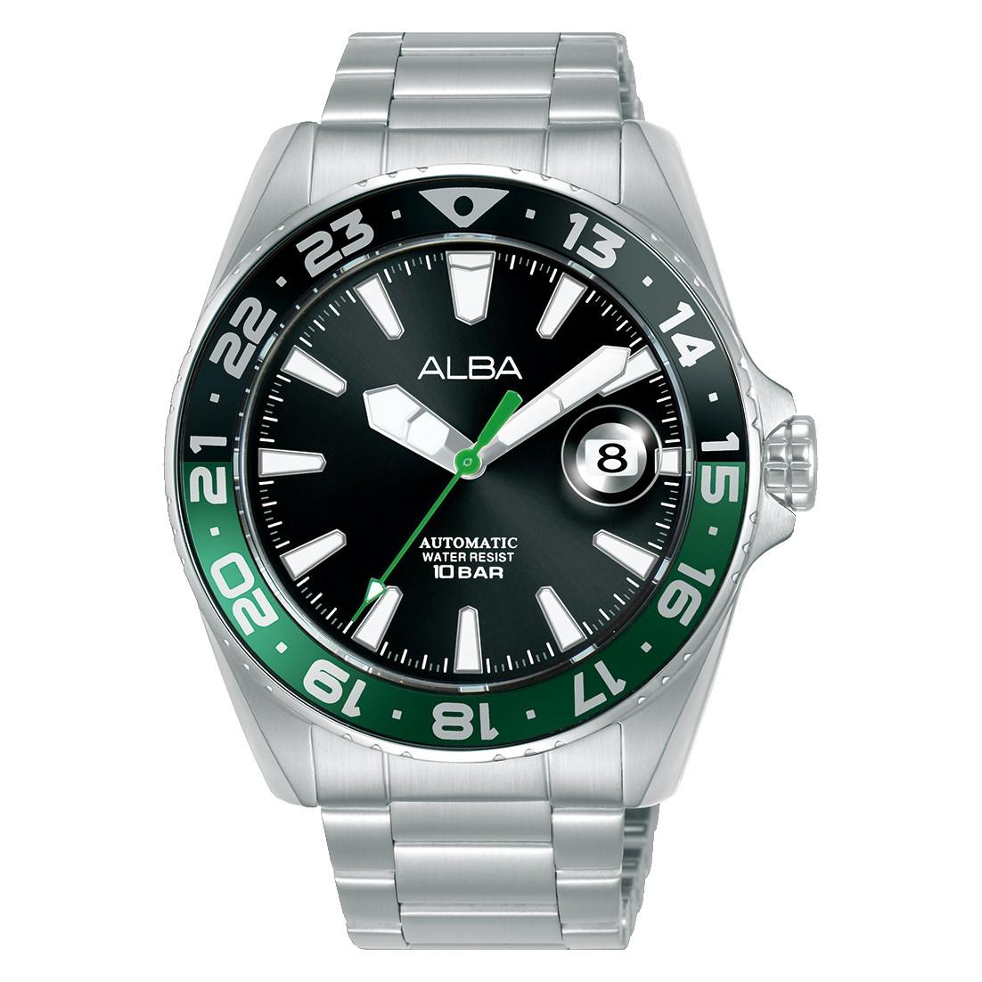 

АЛЬБА (От Seiko) Автоматические мужские часы из нержавеющей стали 43 мм AU4069X1 чёрный