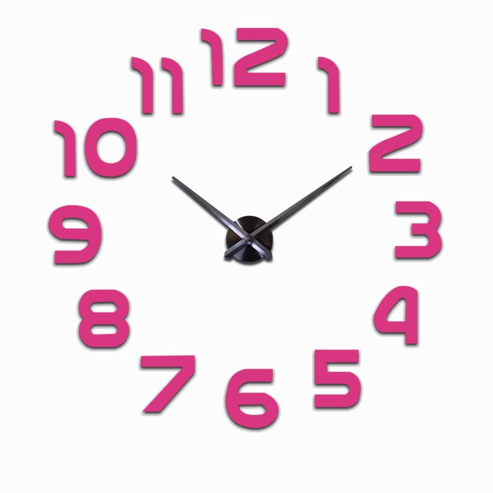 Extra Large 3D EVA Wall Sticker Clock - DIY Personalized Silent Mirror Art Clock