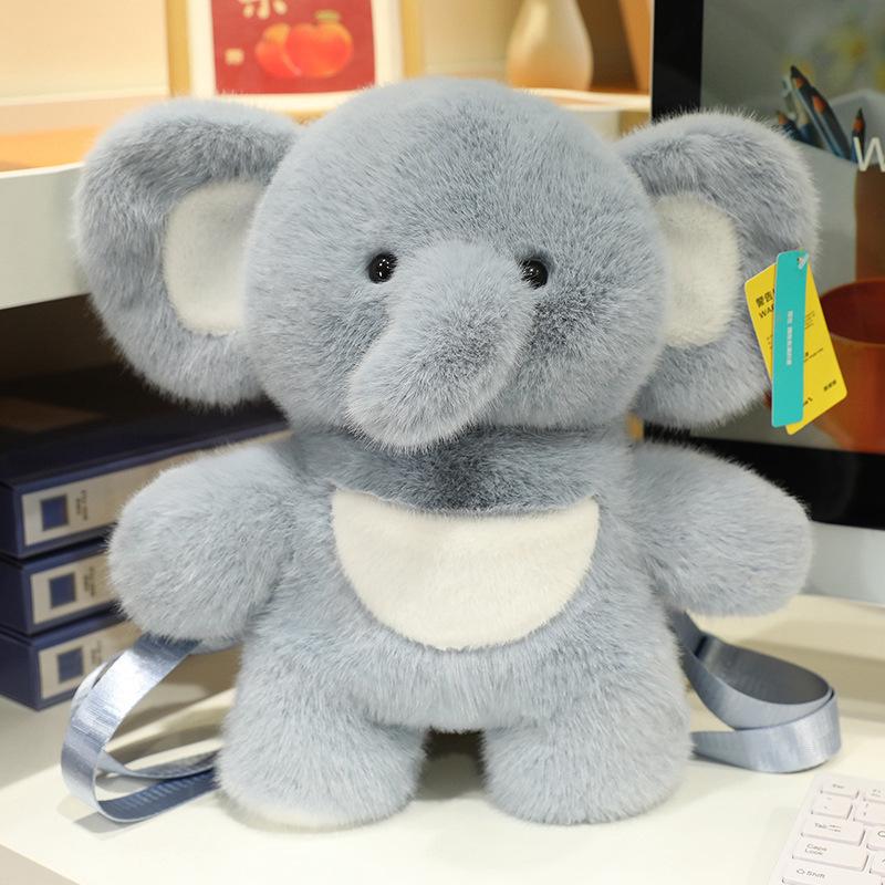 

Large Capacity Cartoon Elephant Plush Backpack - Soft, Skin-friendly, Cute Double Shoulder Bag for Girls 35cm (0.47kg)