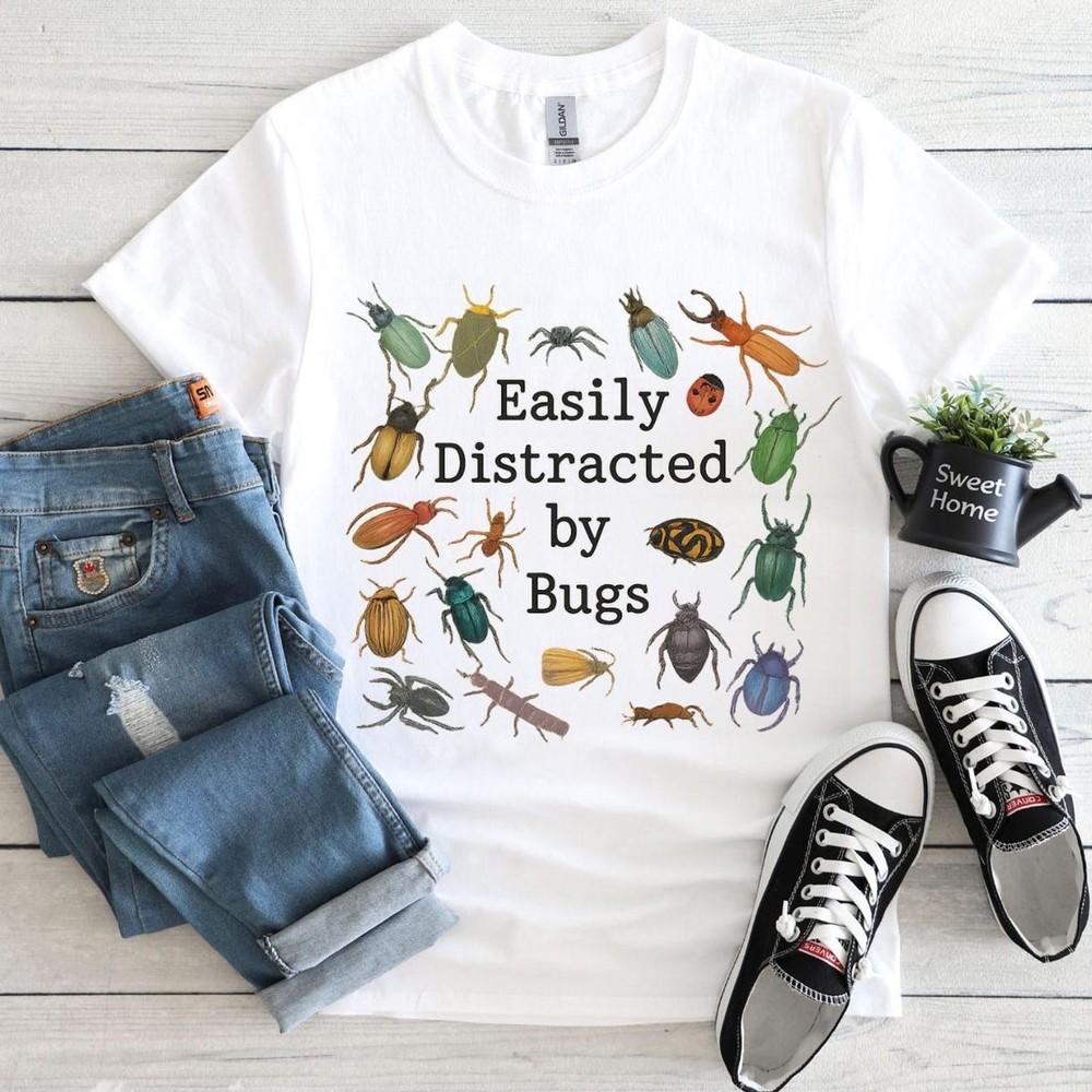 Easily Distracted by Bugs shirt,Entomolo wbr/ gy Shirt,Insect Lover Gift,Bug Lover #31 Unisex T-Shirt XXXXL