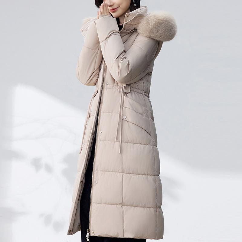 Fashion Woman Parkas Winter Long Coats Hooded Faux Fur Collar Thick Warm Overcoat Women's Jackets