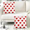 2Pcs Plush Heart Pillow Cover Love Throw Pillow Case 18x18 Inch Faux Fur Pillowcase Soft Throw Pillow Cover for Sofa Couch