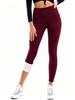 Autumn/Winter High Waist Velvet Lined Yoga Pants - Slimming, High Elastic, Warm Sportswear for Outdoor Activities