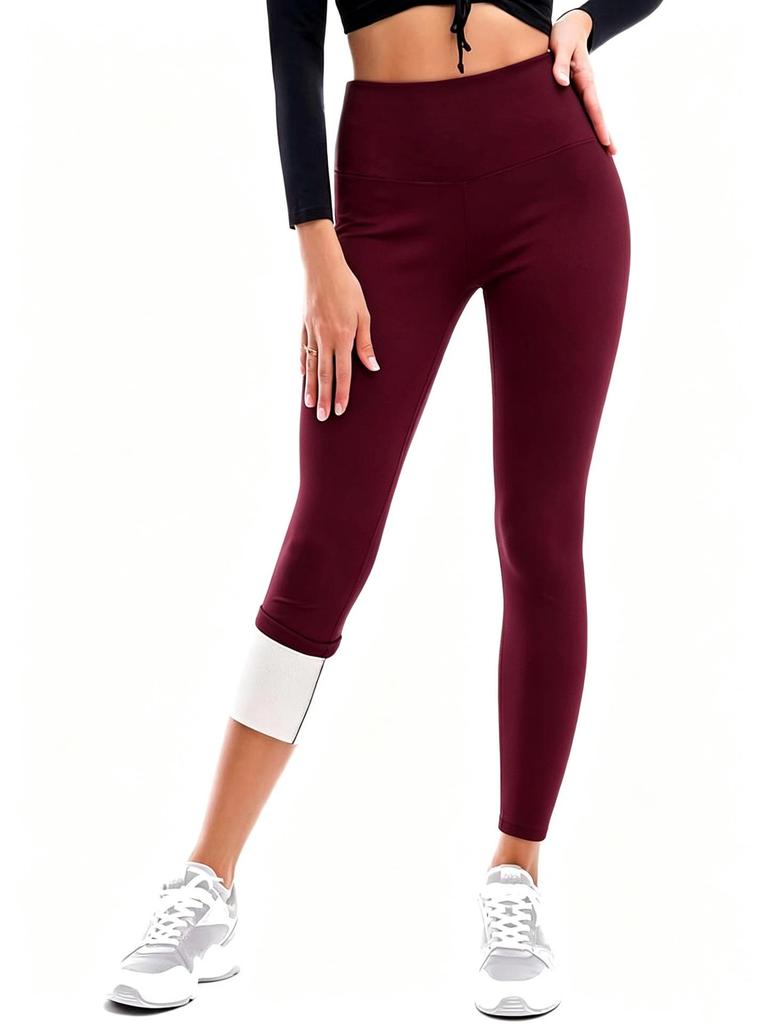 Autumn/Winter High Waist Velvet Lined Yoga Pants - Slimming, High Elastic, Warm Sportswear for Outdoor Activities