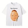 Maglietta Grafica Divertente con Stampa di Egg Sheeran