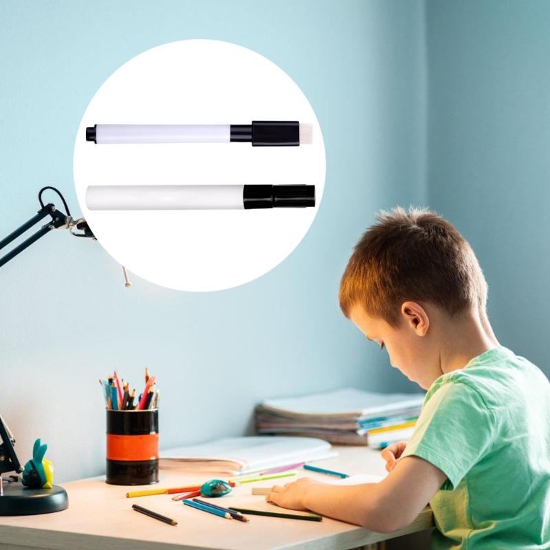 1/5 Stück Whiteboardstift Abwischbare Marker mit Radierer Whiteboardmarker Praktischer Abwischbarer Stift Schulbedarf