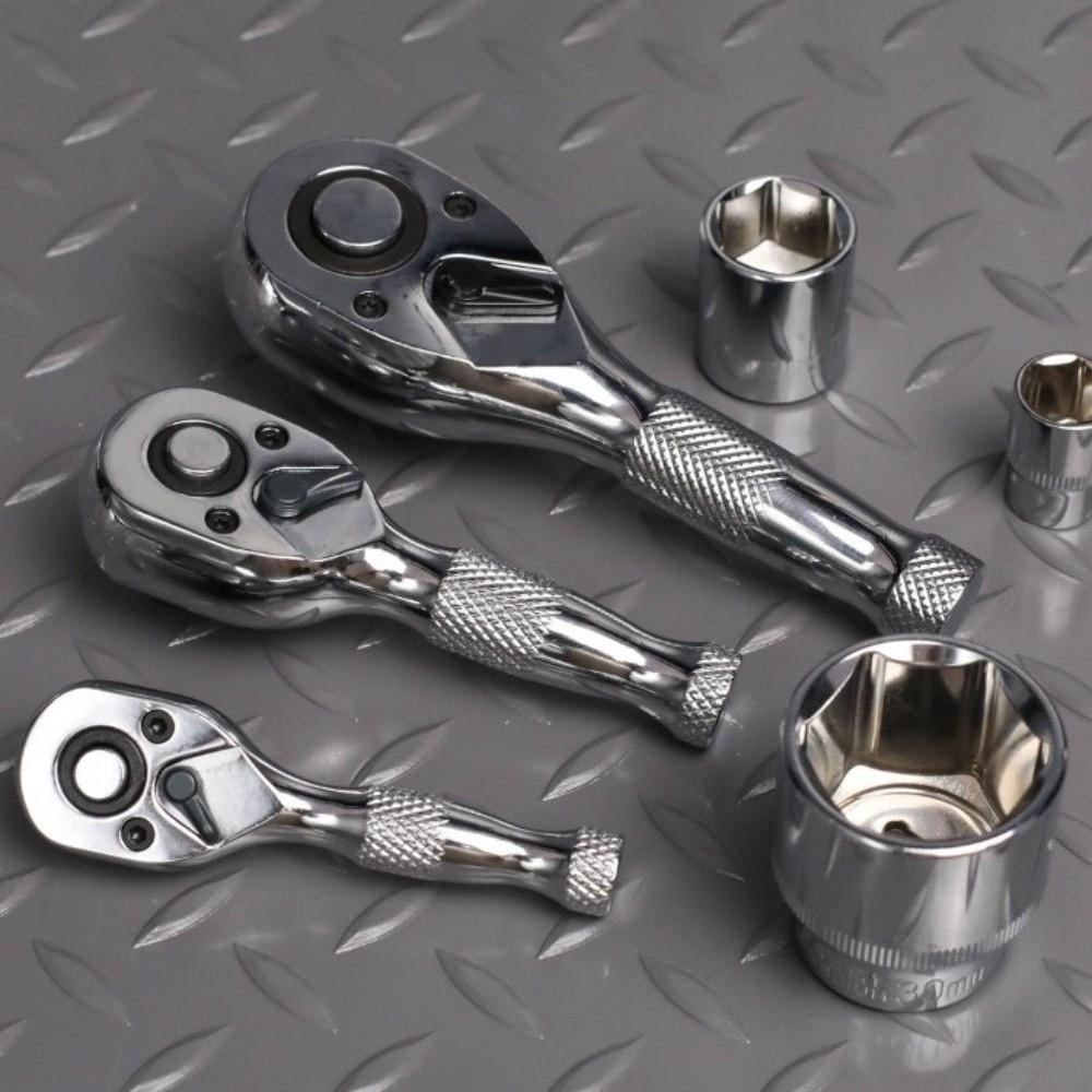 1/4 3/8 1/2 Inch Drive Ratchet Wrench 72 Tooth Dual Head Wrench Torque Wrench Tool Mechanical Work