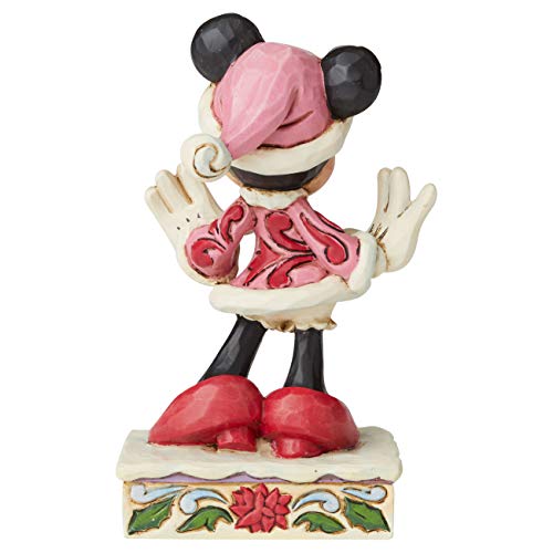 Enesco Minnie Wonderful Christmas Figurine, Disney Traditions, 6002843, W7 X H11.7 X D4.4cm [Parallel Import]