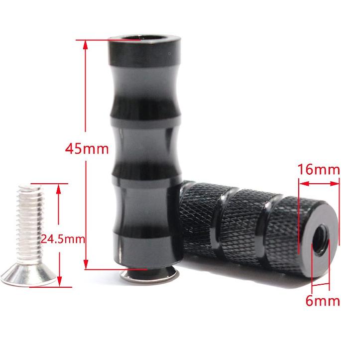 Motorcycle Knurled Shifter Peg Anti-Skid Gear Shift Brake Lever Foot Pegs Ped