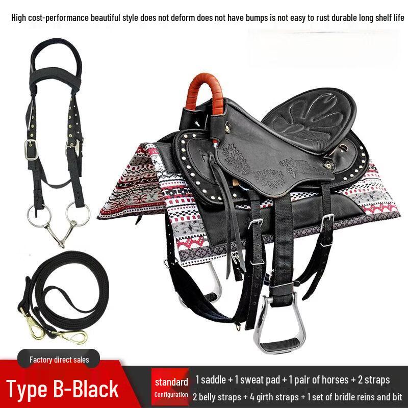 Premium Leather Horse Saddle & Tack Set