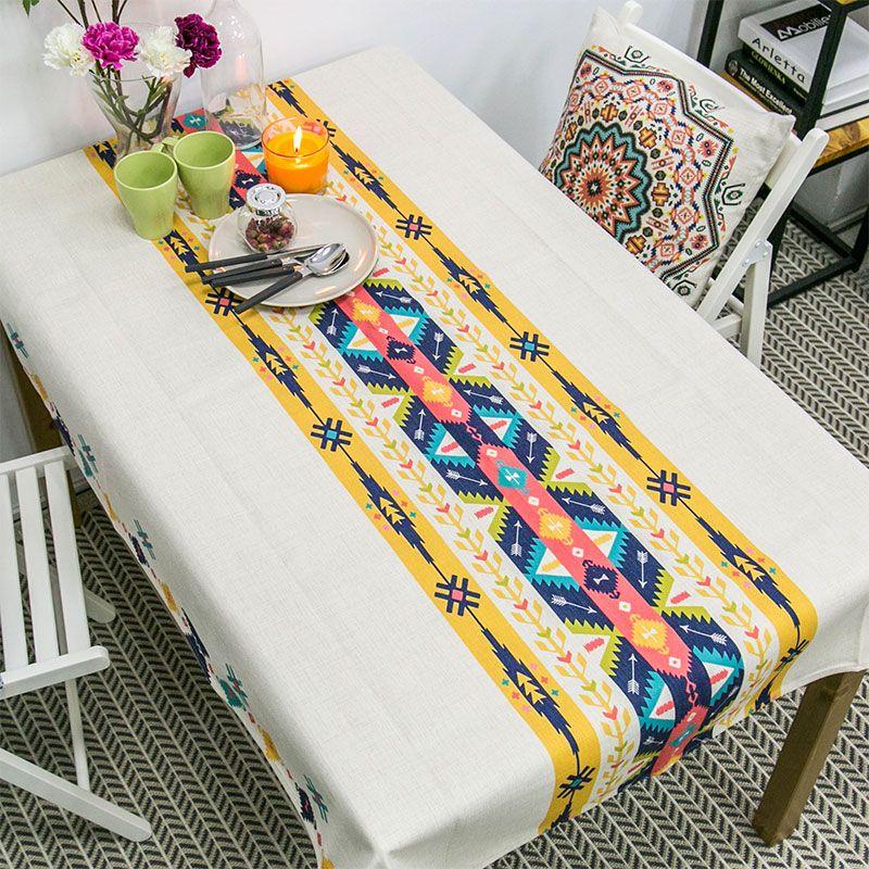 

American Style Light Luxury Premium Clearance Tablecloth Colorful National Wind [Big Sale]] 140*100cm