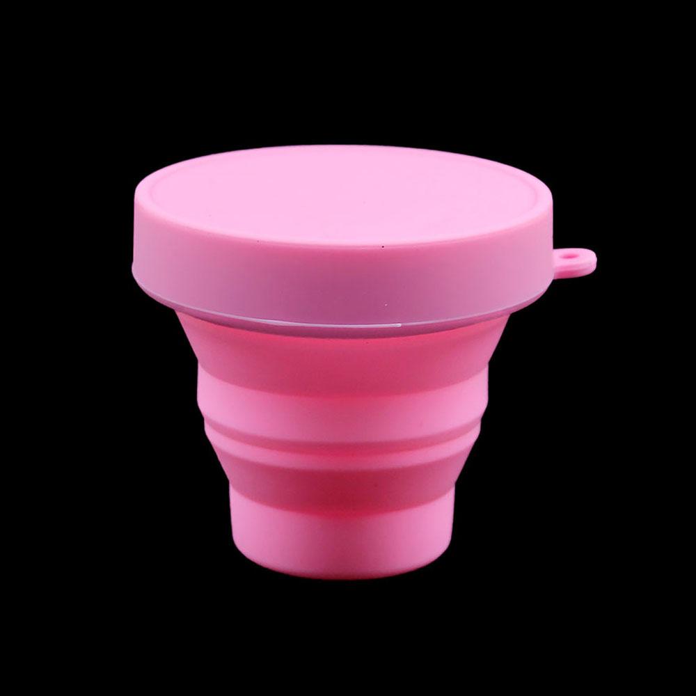 

Silicone World Портативная силиконовая складная чашка Чашки для полоскания рта Дорожная Наружная Анти-падение Телескопическая чашка Кофе Ручная чашка Стакан для воды розовый