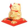 Lucky Cat Vivid Expression Plastic Cute Solar Fortune Cat with Waving Arm for Gift Decoration