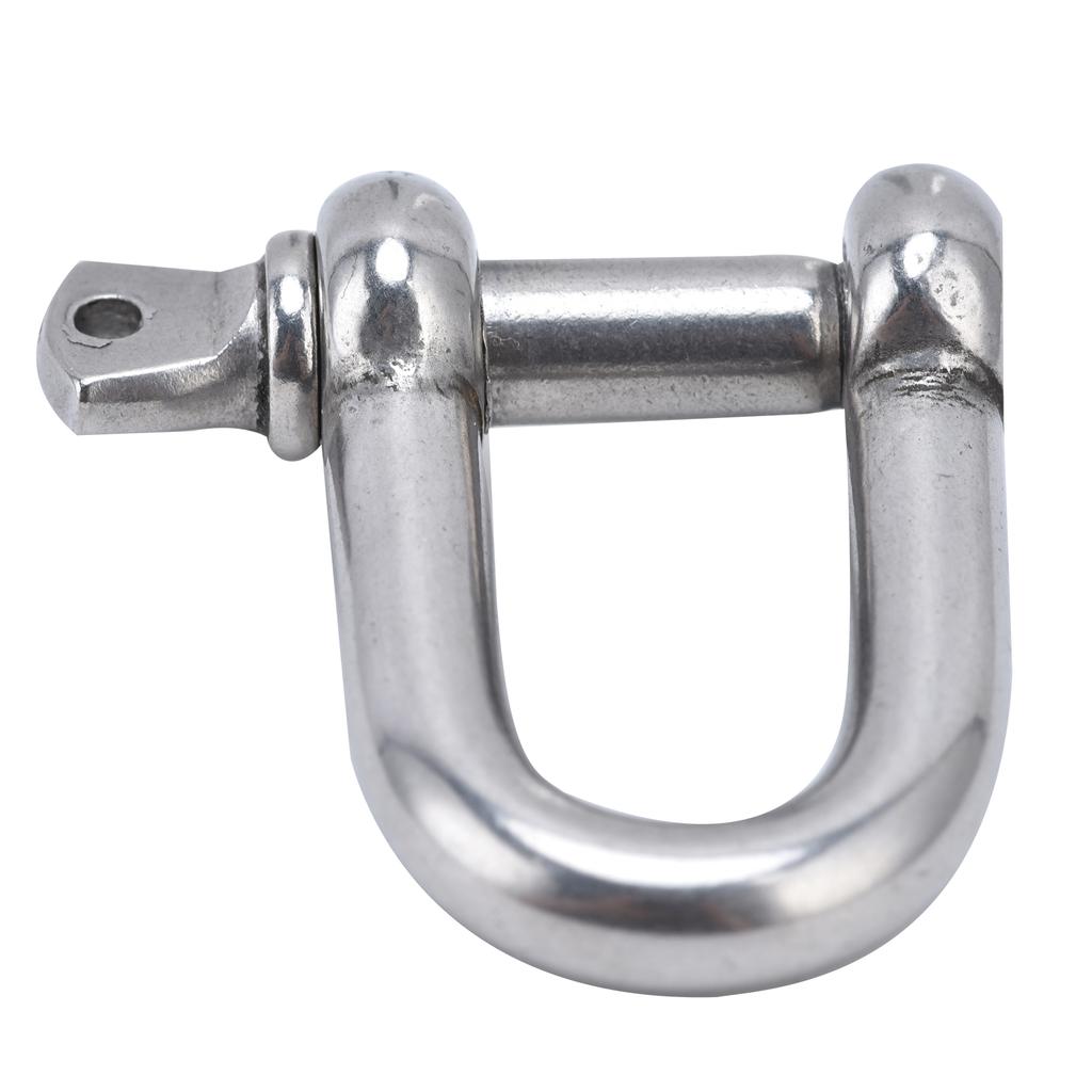 Screw Pin Anchor Shackle Stainless Steel DShaped Bow Shackle for Chains Outdoor Camping Survival Rope(M10 )