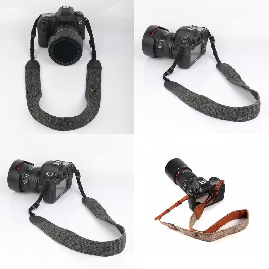 Camera Cotton Shoulder Strap For Dslr Cameras With Adjustable Length For Comfortable Photography