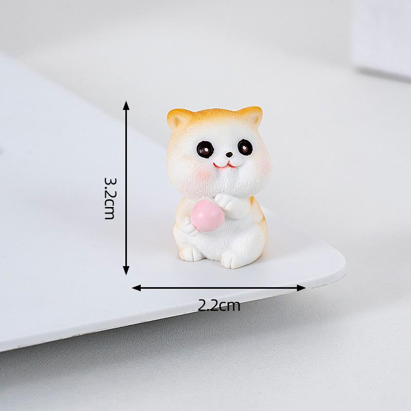 Naughty Resin Small Cat Figurine Mini Cartoon Kitten Ornaments 3D Cat Desktop Decoration Creative Car Mounted Figurines