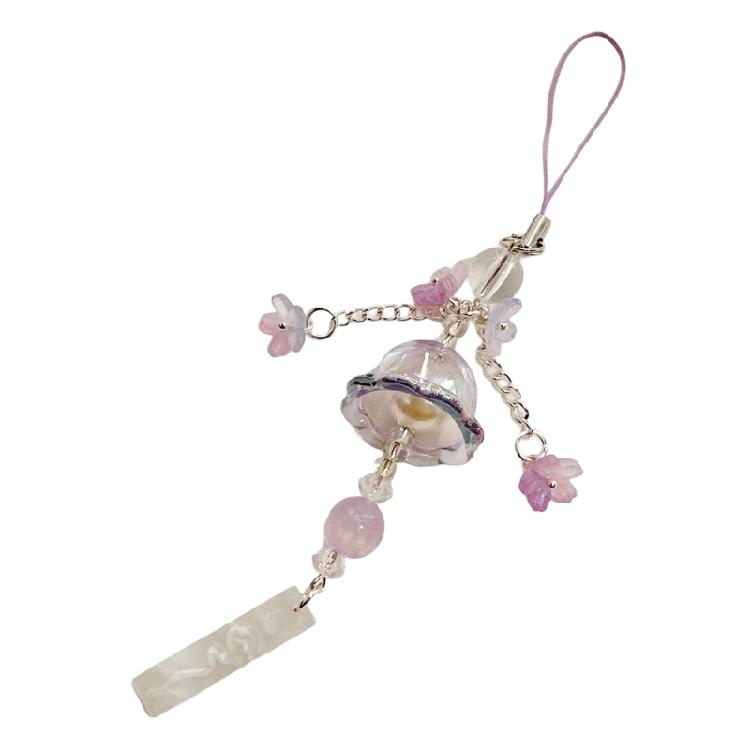 Elegant Jellyfish Wind Chime Glass Charm Pendant With Floral Designs Decoration for Personalize Styles Enhancement