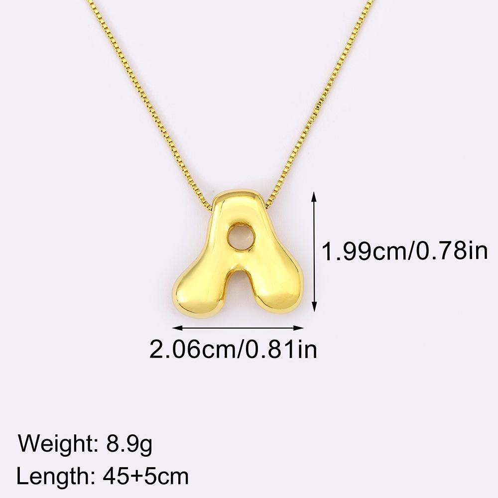 Nidin High Quality Creative Trend A-Z Letters Charm Pendant Necklace For Female Male Name Initials Alphabet Jewelry Accessories