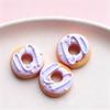 10Pcs Resin Cartoon Donut Charms, Phone Case Patches, DIY Jewelry & Dollhouse Decor Supplies