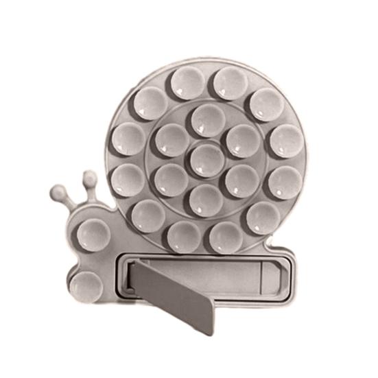 Handyhalterung in Schneckenform mit Saugnapf, faltbarer Silikonständer für Autofahren, Fitness, Kochen und Dusche