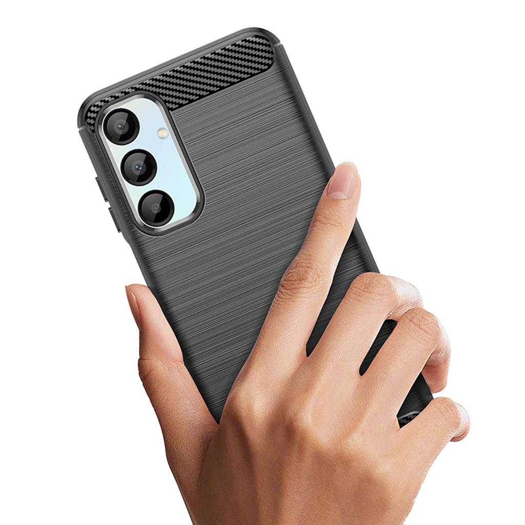 Etui Silikonowe Carbon Case Do Samsung Galaxy A16 / A16 5G - Czarne