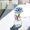 Handmade Crystal Flower Figurine Reflect Glass Flower Statue Crystal Sunflower Collectible  Women