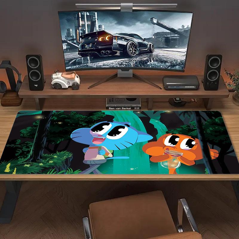The Amazing World of Gumball2 Print Cushion Non-slip Laptop Tablet Big Mousepad XXL Mat Mini PC Playmat With Lock edge