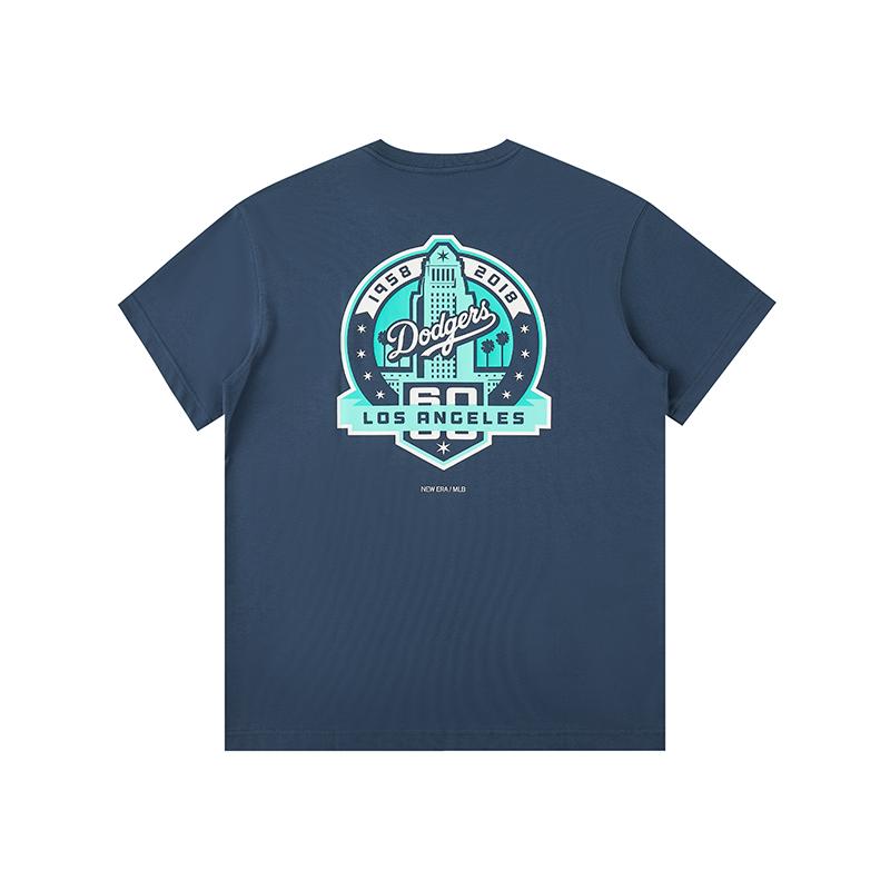 New Era X MLB FW25 Catcher Series Los Angeles Dodgers Crew Neck Loose Fit Embroidered Logo Short Sleeve T-Shirt Unisex Tops 14701255