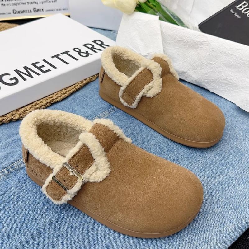 Móda 2024 Nové Měkká Podrážka Plyšové Teplé Dámské Boty Podzim a Zima Módní Dámské Ležérní Venkovní Pohodlné Mokasíny Boty pro Ženy