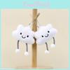 Cute Cloud White Keychain Cartoon Girl Backpack Decorative Pendant Gift Doll