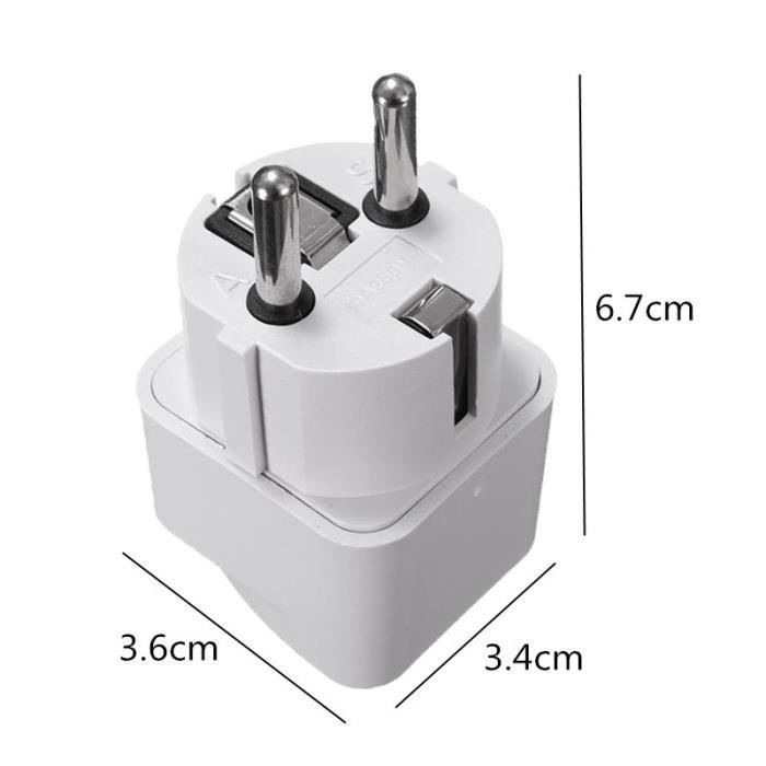 AVANC Universal Electrical Adapter Plug UK US EU AU To EU Travel Converter 250V 10A
