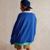 GMXIA Street Style Color Contrast Thread Long Sleeve Top Loose Shoulder Round Neck Hoodie Coat Women Spring and Autumn