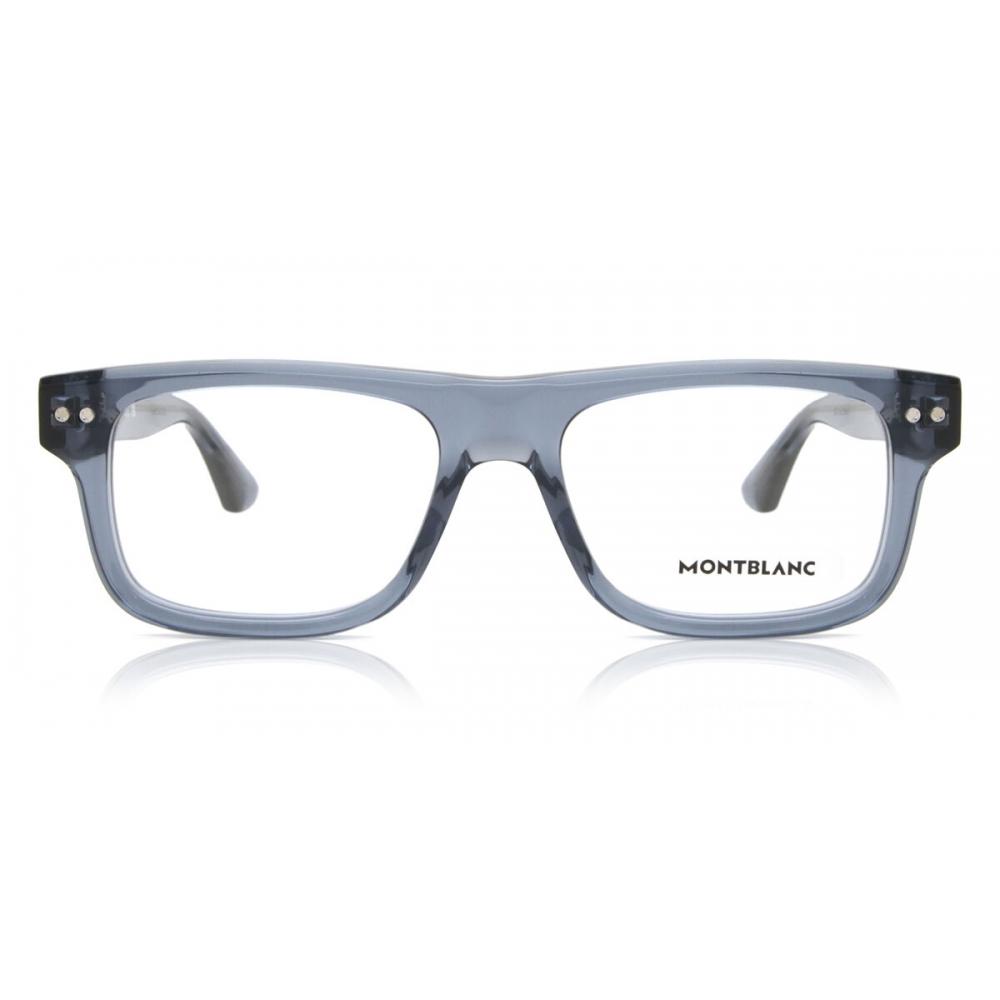 

Mont Blanc Mb0289o 003 Men Eyeglasses Transparent Blue/53