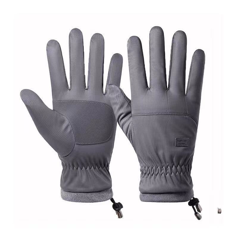 New Outdoor Warm Gloves for Skiing Winter Men Plus Velvet Thickened Windproof Waterproof Cold Riding Electric Bike Touch Screen