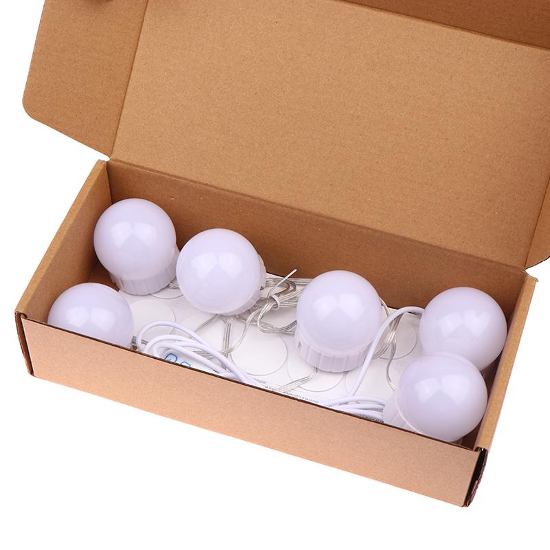 LED Detachable Bulbs Makeup Mirror Lamp USB Power Cosmetic Mirror Light Dressing Table Lighting Dimmable LED Vanity Lights