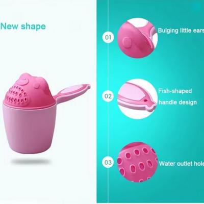 Baby Shampoo Cup Cute Cartoon Bear Toddle Shower Spoons Multifunction Kids Toothbrush Cup Shower Head Washing Hair Cup Bath Tool