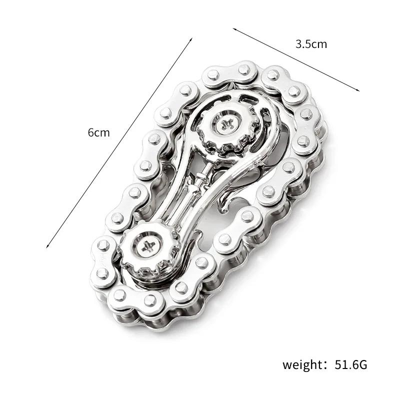 Fingertip Flying Pins Anti-Stress Spinner Anxiety Metal Bike Chains EDC Spinner Fidget Bags for Adult Kids