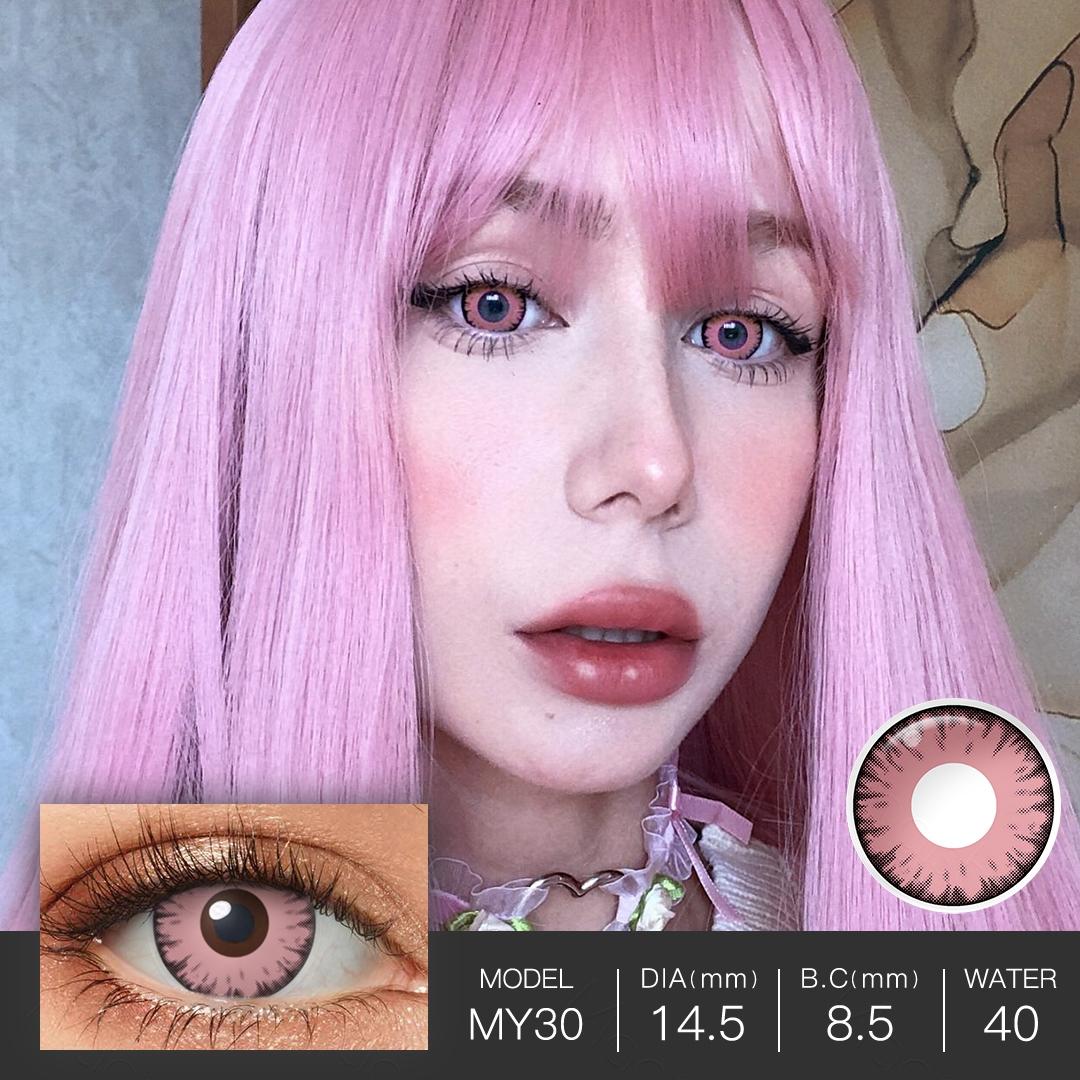 

Цветные контактные линзы для глаз розовый