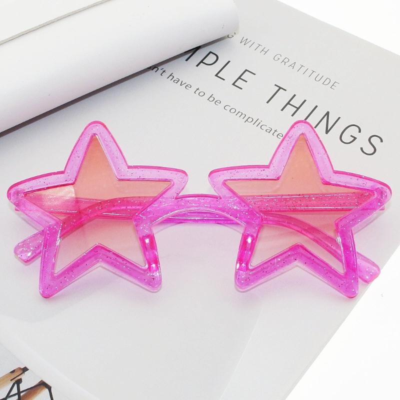 New Trendy Star Sunglasses Fun Birthday Party Colorful Pentagram Decorative Eyewear