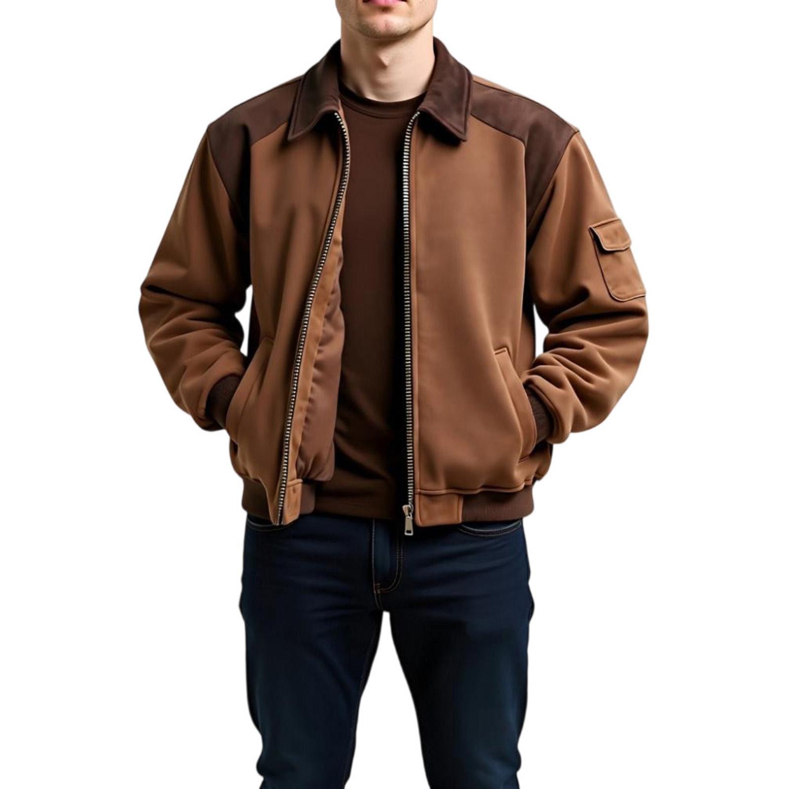 

Мужская однотонная куртка на молнии с карманами, мужская спортивная куртка большого размера в стиле кэжуал XL