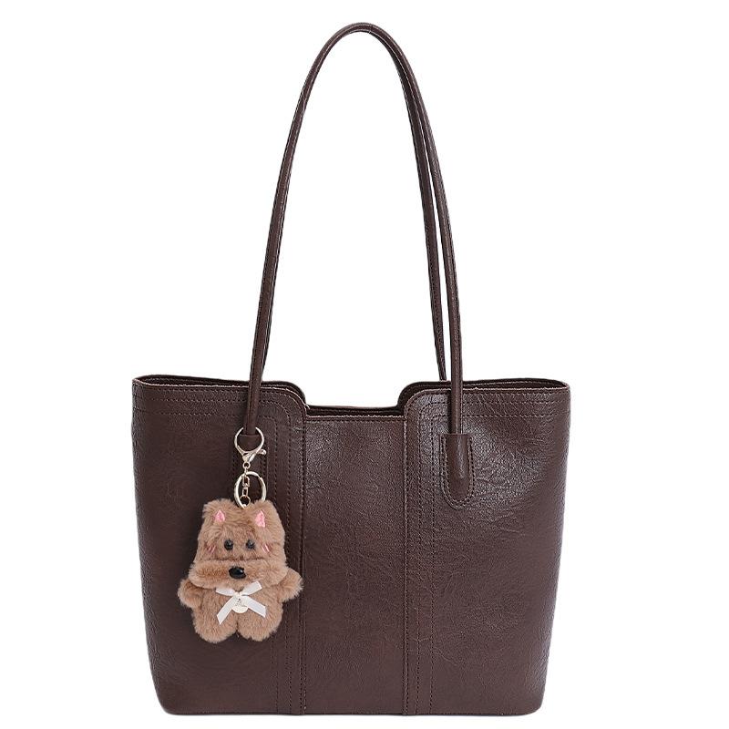 2025 Autumn and Winter New Retro Large-capacity Tote Bag Women's Versatile High-end Handheld Underarm Bag Commuter Shoulder Bag