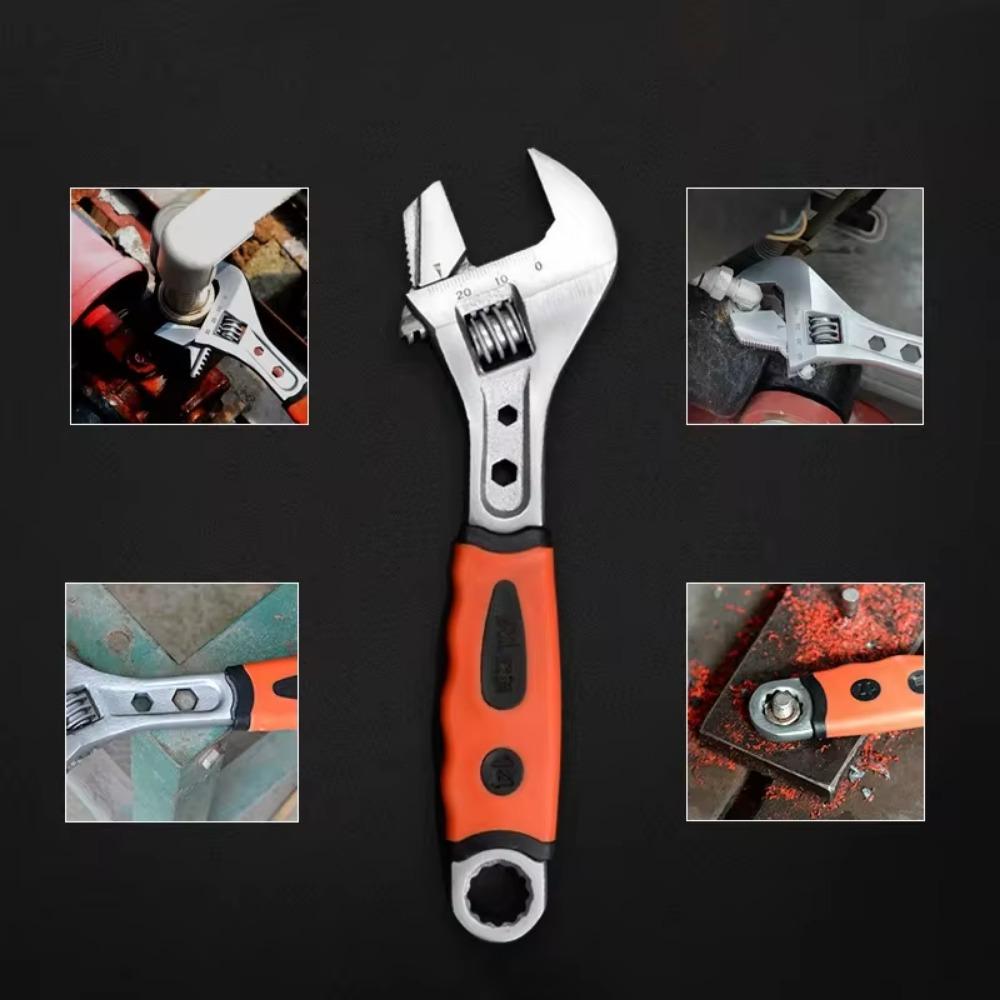 Adjustable Wrench Stainless Steel Universal Spanner Bathroom Wrench Household Large Open High Quality Plumbing Repair Tool