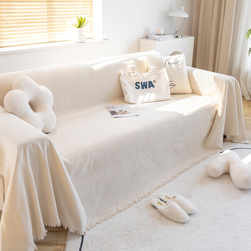 

Pure Simple Sofa Cover Chenille Anti-Scratch Universal Dustproof High-Grade Soft Fabric Protector for All Sofas 180*150cm