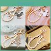 Elegant Pearl And Crystal Butterfly Bow Keychain Cute Zinc Alloy Car Accessory Gift
