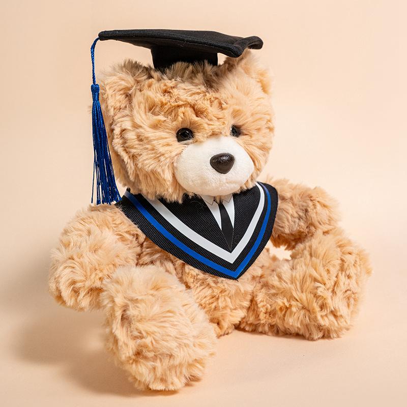 25cm Graduation Capybara Plush Doll Doctor Cap Bear Elephant Stuffed Animal Home Decor Gift For Kids