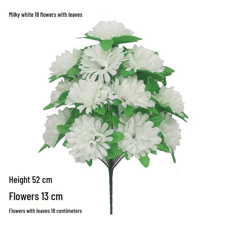 Qingming Chrysanthemenstrauß: Seidenblumen (künstlich) für das Gräberfegen und Friedhofsgedenken